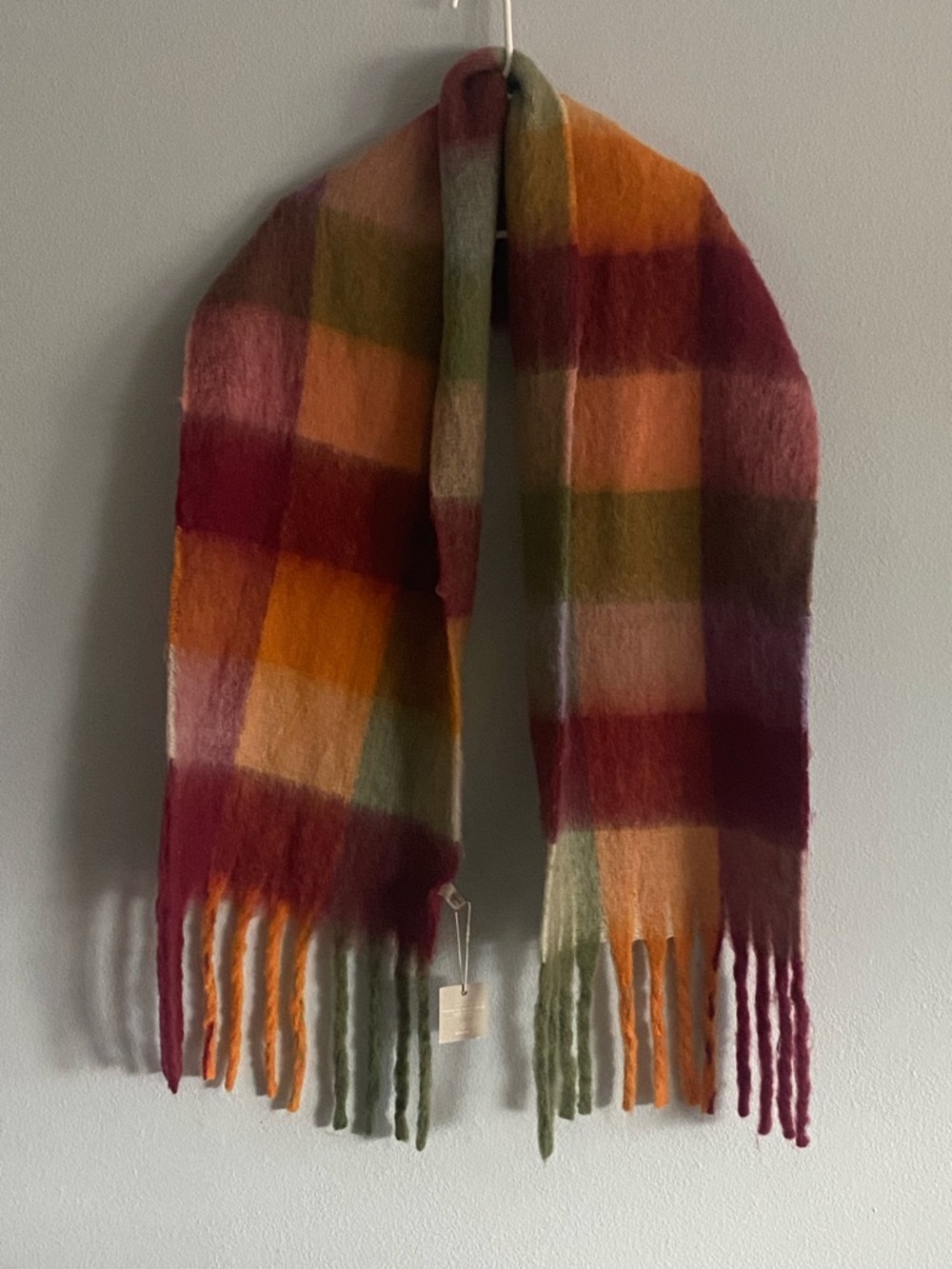 Multicolor Plaid Fringe Scarf - Women Accessories Scarves & Wraps